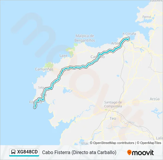 XG848CD Bus Line Map