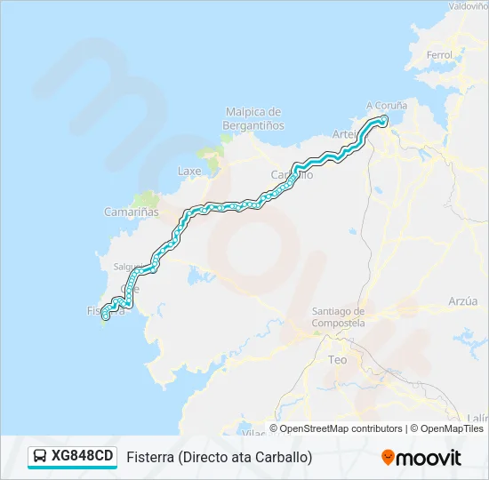 XG848CD Bus Line Map