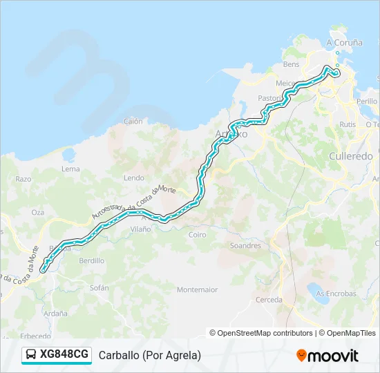 XG848CG Bus Line Map