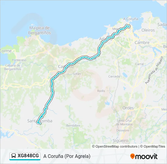 XG848CG Bus Line Map