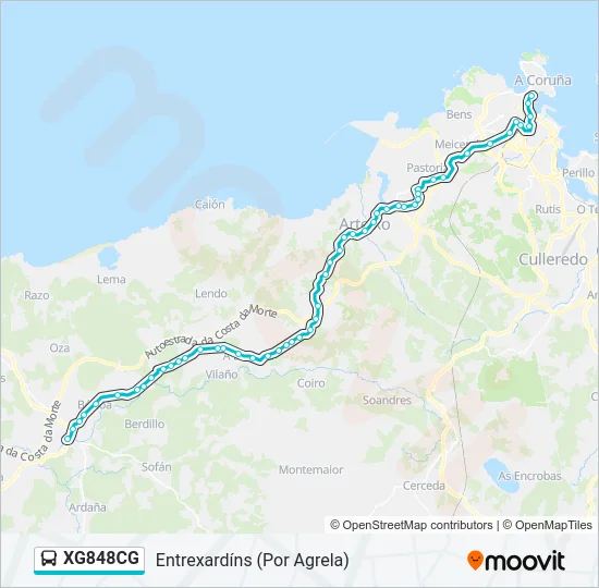 XG848CG Bus Line Map