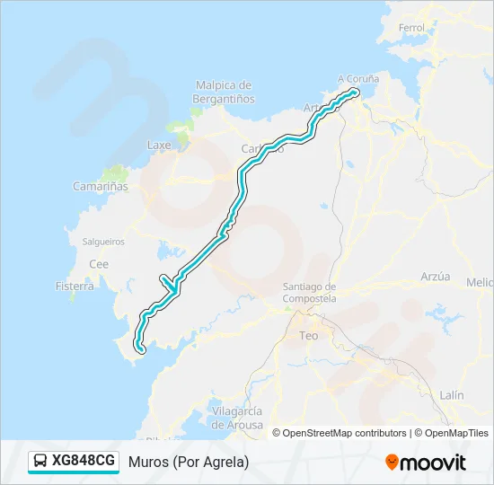 XG848CG Bus Line Map