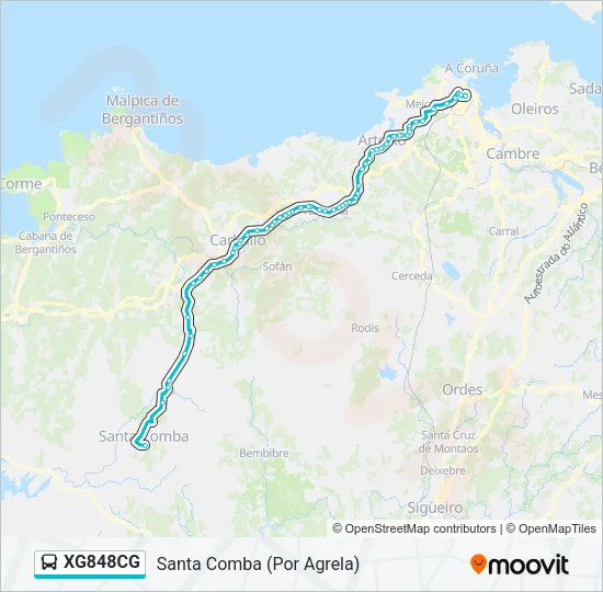 XG848CG Bus Line Map