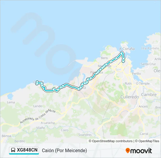 XG848CN Bus Line Map
