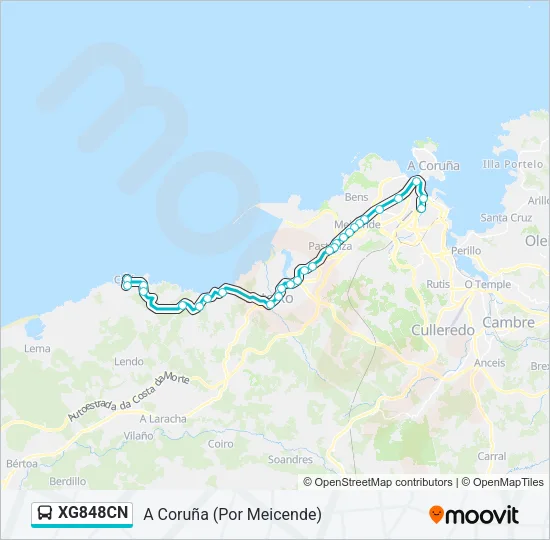 XG848CN Bus Line Map