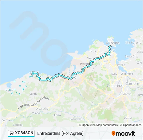 XG848CN Bus Line Map
