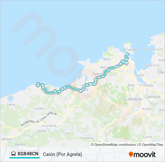XG848CN Bus Line Map