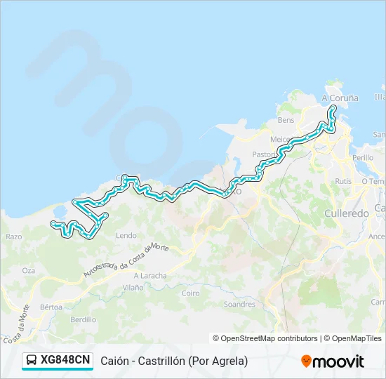 XG848CN Bus Line Map