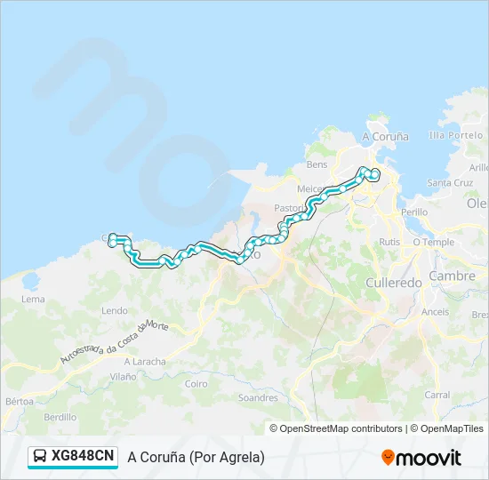 XG848CN Bus Line Map