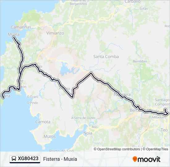 XG80423 Bus Line Map