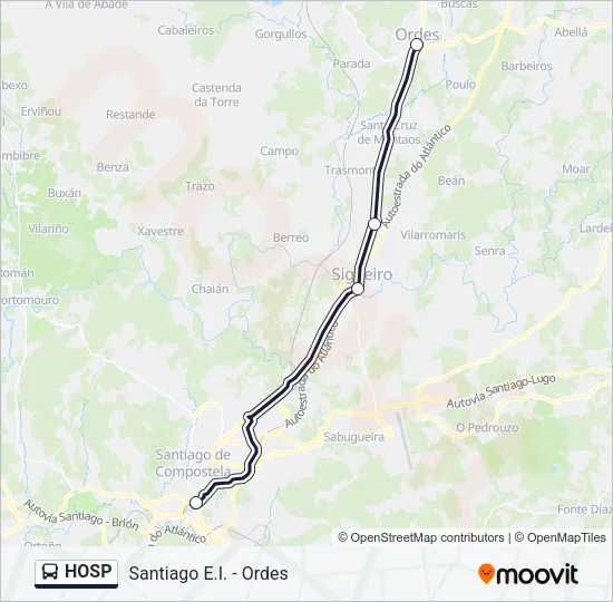 HOSP Bus Line Map