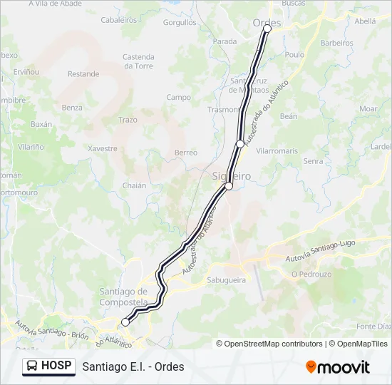 HOSP Bus Line Map