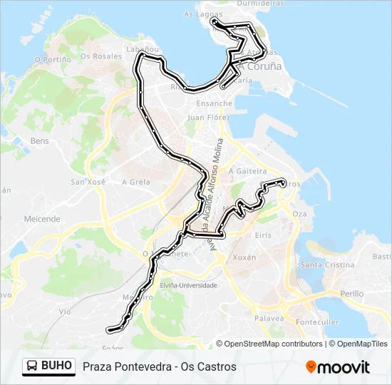 BUHO Bus Line Map