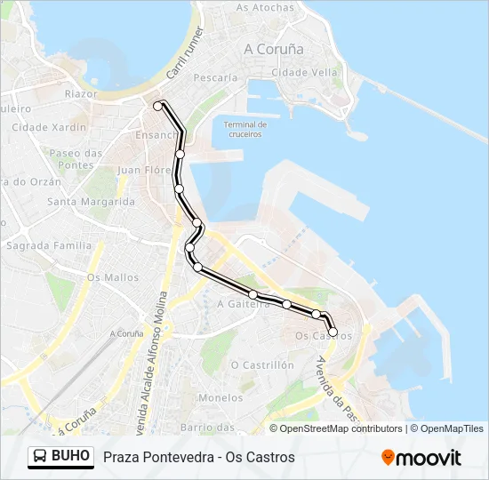 BUHO Bus Line Map