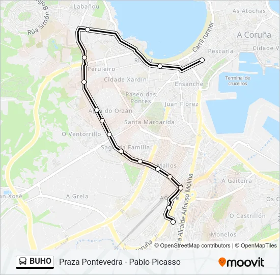 BUHO Bus Line Map