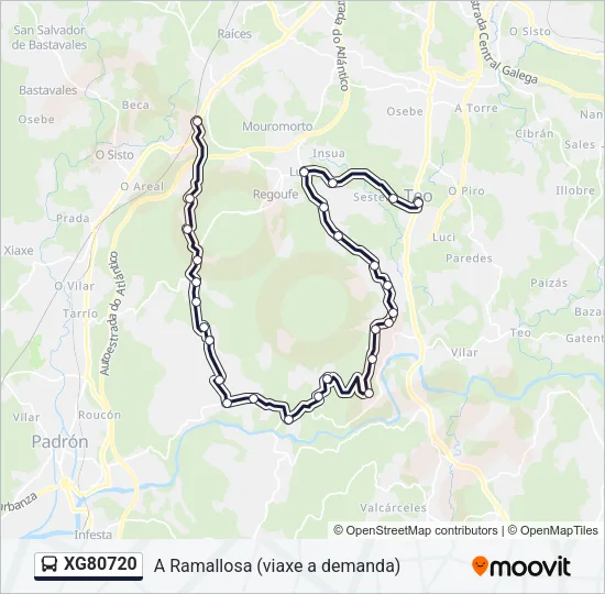 XG80720 Bus Line Map