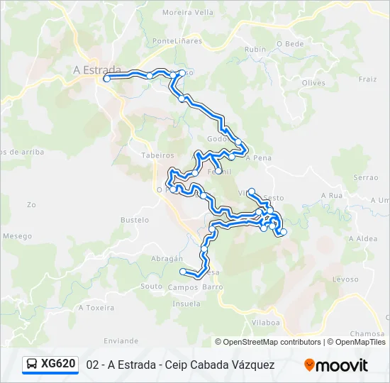 XG620 Bus Line Map