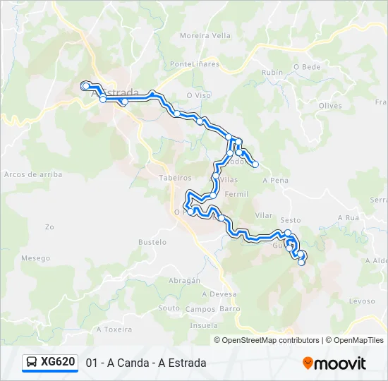 XG620 Bus Line Map