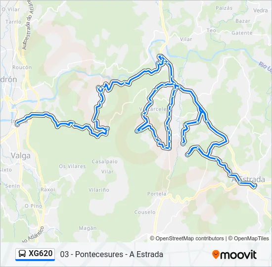 XG620 Bus Line Map