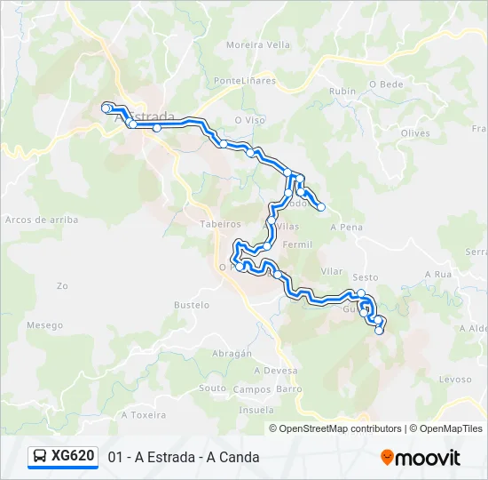 XG620 Bus Line Map