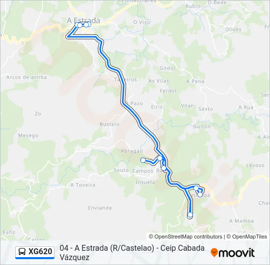 XG620 Bus Line Map