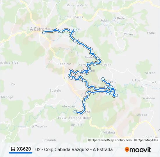 XG620 Bus Line Map