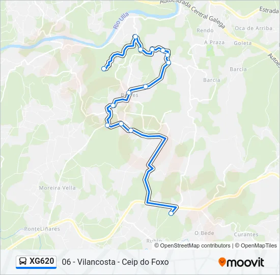 XG620 Bus Line Map