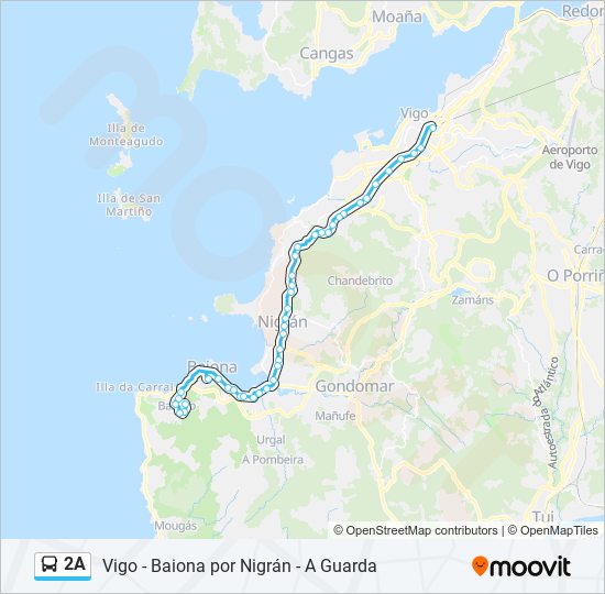 2A bus Line Map