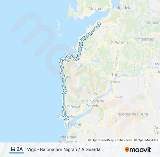 2A Bus Line Map
