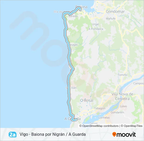 2A Bus Line Map