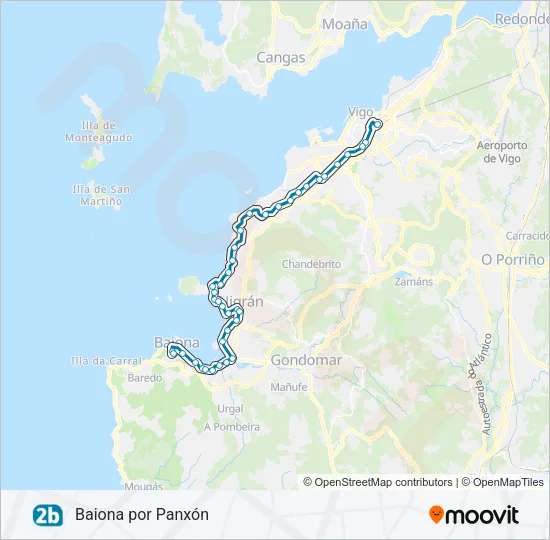 2B Bus Line Map