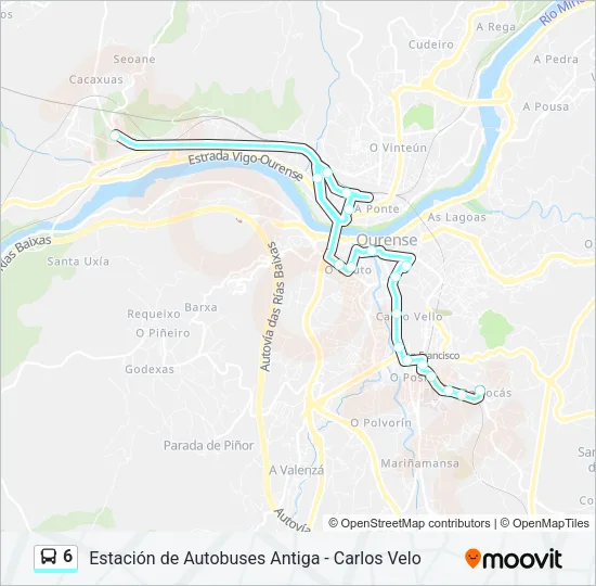 6 Bus Line Map