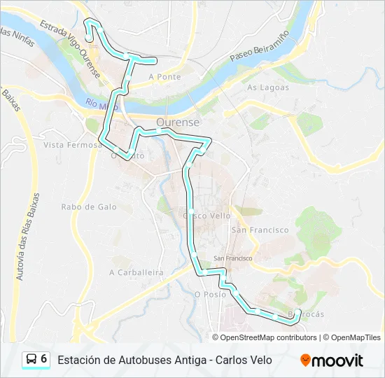 6 Bus Line Map
