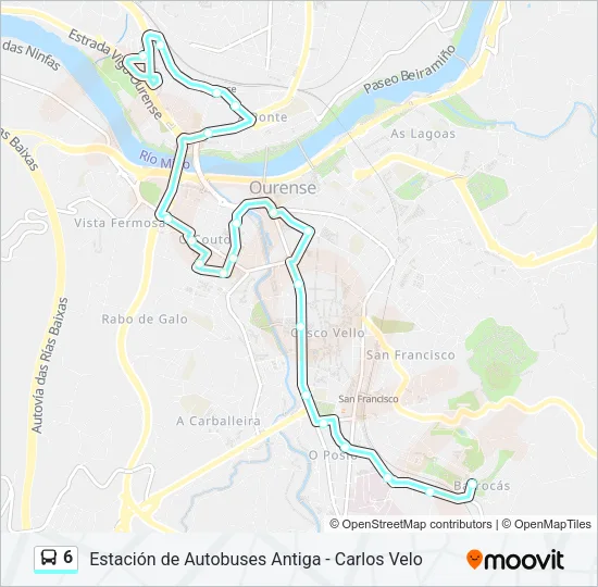 6 Bus Line Map