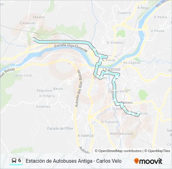 6 Bus Line Map