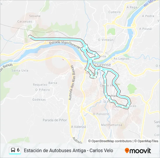 6 Bus Line Map