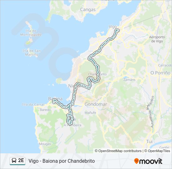 Mapa de 2E de autobús