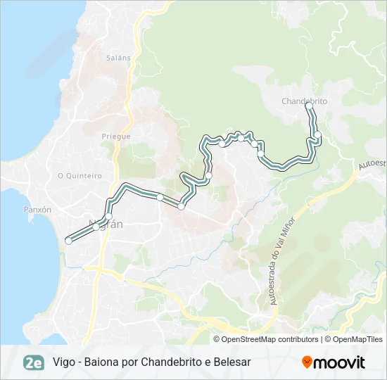 2E Bus Line Map