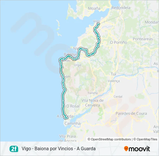 2F Bus Line Map