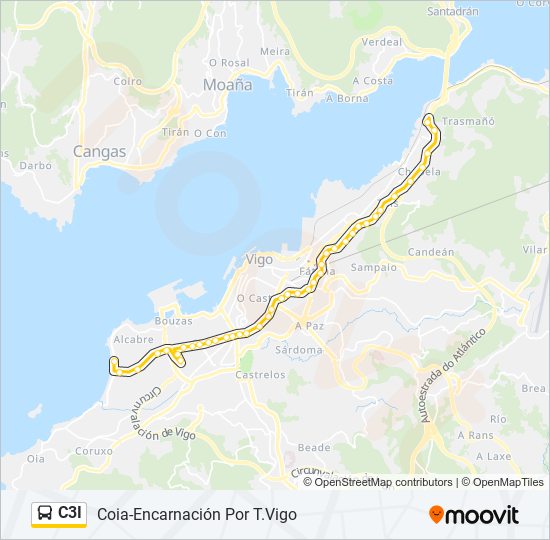 C3I bus Mapa de línia