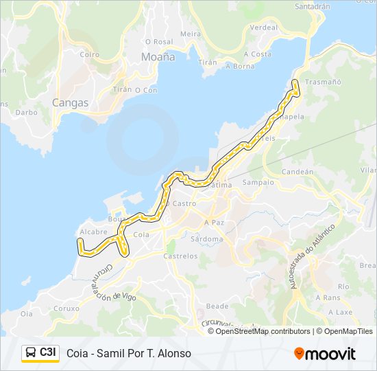 Mapa de C3I de autobús