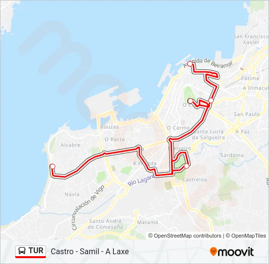 TUR Bus Line Map