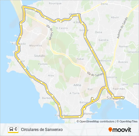 C Bus Line Map