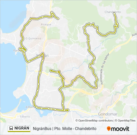 NIGRÁN Bus Line Map
