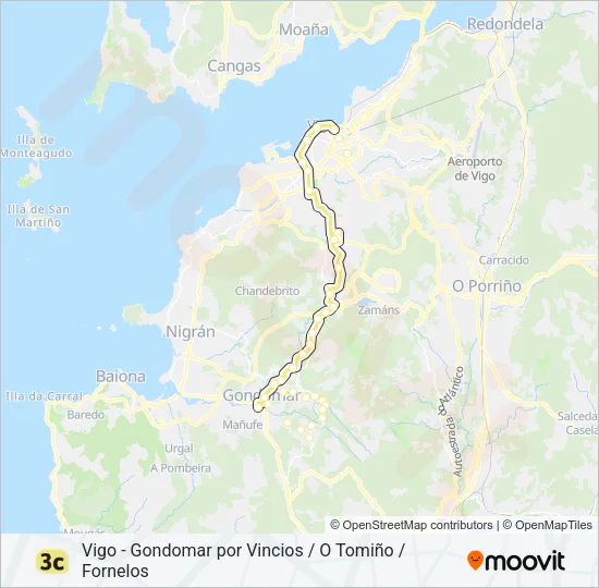 3C Bus Line Map