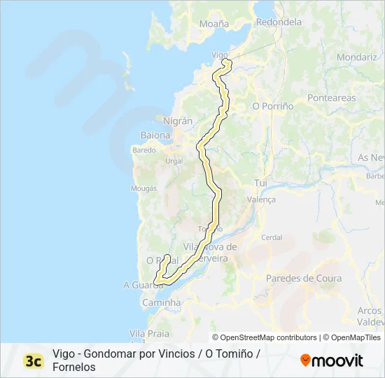 3C Bus Line Map