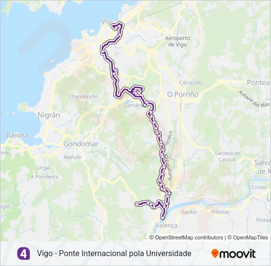 4 Bus Line Map