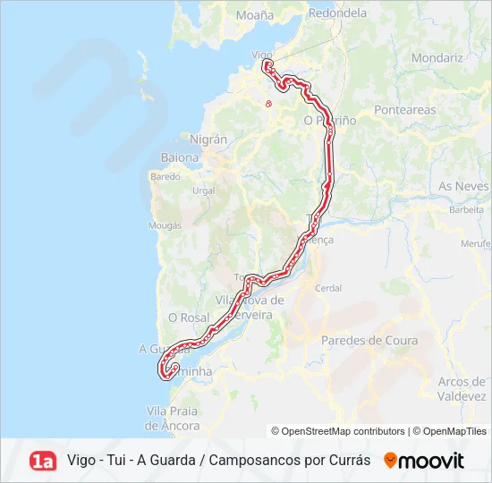 1A Bus Line Map