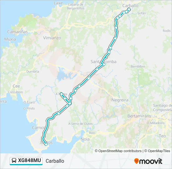 XG848MU Bus Line Map