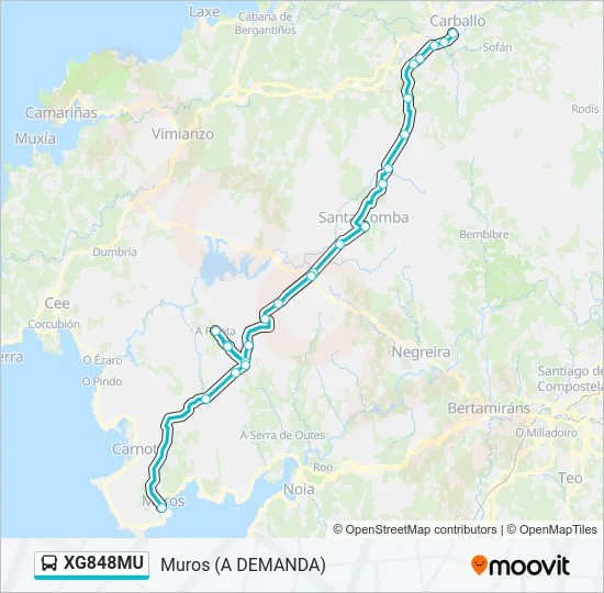 XG848MU Bus Line Map